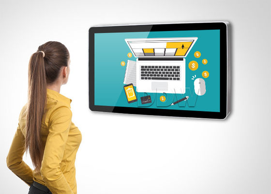 صفحه نمایش دیوار داخلی مجهز نمایش 32 اینچ 3G 4G Wifi MP4 پخش تبلیغات