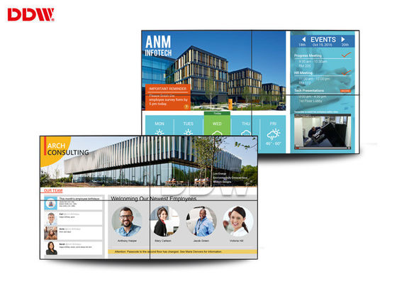 صفحه ویدئوی دیواری 49 اینچ ، طراحی قاب فوق العاده باریک ویدئو وال در فضای باز