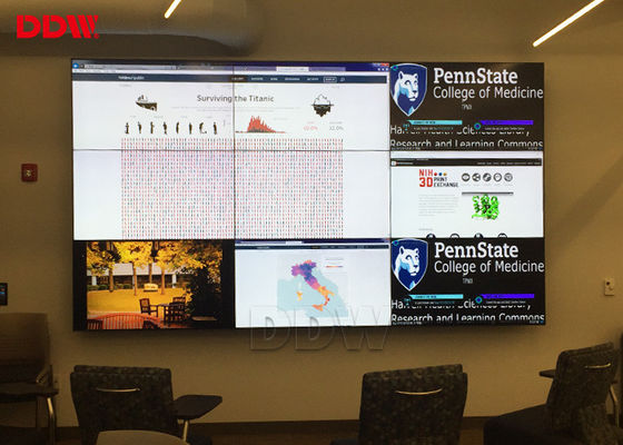 دیوار ویدئویی LCD Panel DDW LCD با سطح ضد تابش 5.3 میلی متر عرض حاشیه