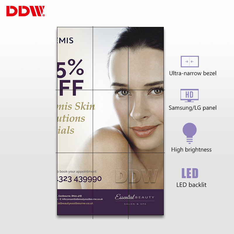 تجاری 55 دی دی وی دی ال سی دی ویدئویی چند صفحه ای ال جی سطح دیواری ضد تابش خیره کننده